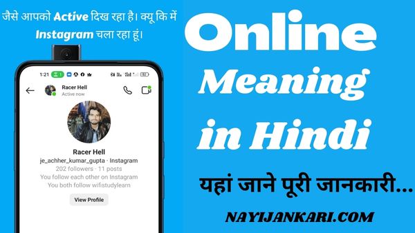 Online Meaning in Hindi, ऑनलाइन का मतलब हिंदी में